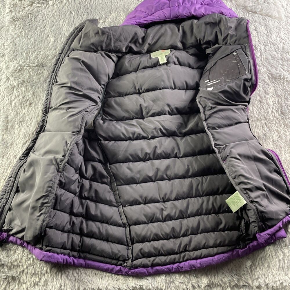 Tangerine Vest Womens Small Purple Puffer Hooded Hiking Outdoor Casual Gorp - Picture 4 of 7